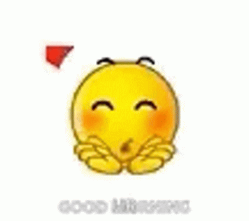 Blowing Kiss Good Morning Emoji GIF