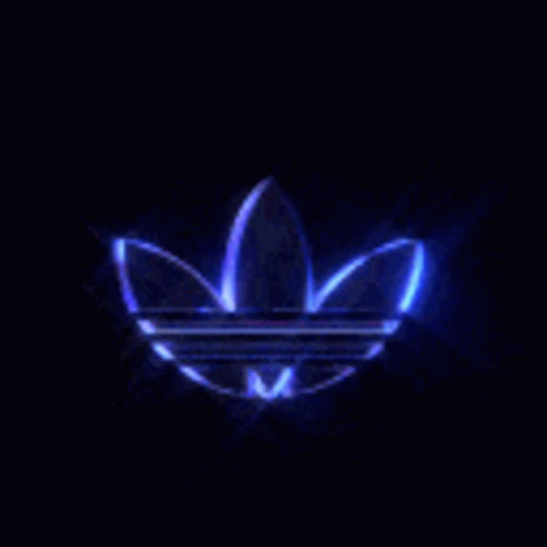 Blue Adidas Logo Spinning GIF