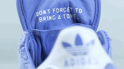 Blue Adidas Shoe Don T Forget Bring Towel