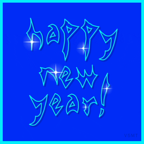 Blue Aesthetic Happy New Year GIF
