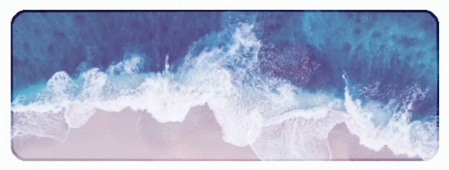 Blue Aesthetic Waves On The Shore GIF