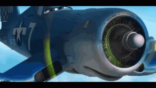 Blue Airplane with Number 7