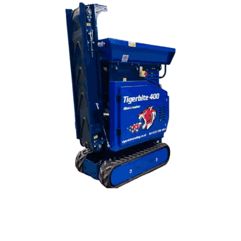 Blue and Black Tigerbite 400 Machine