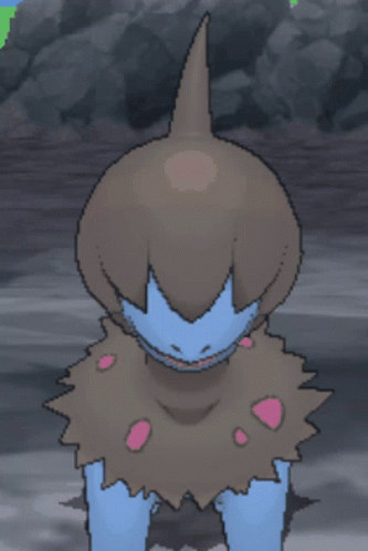 Blue and Brown Monster with Long Neck