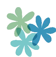 Blue and Green Flowers