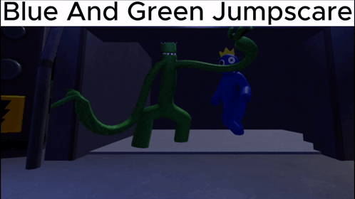 Blue And Green Rainbow Friends GIF