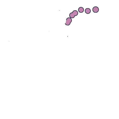 Blue and Pink Circle Apple