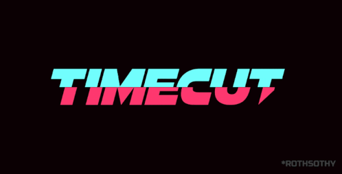 Blue and Pink Logo Timecut