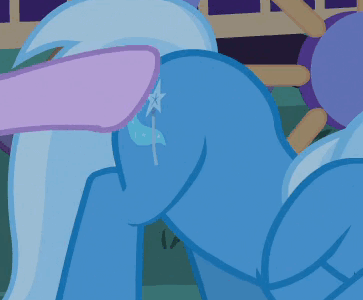 Blue and Pink Pony Cartoon
