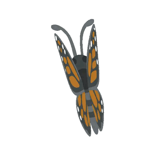 Blue and Purple Butterfly with White Spots