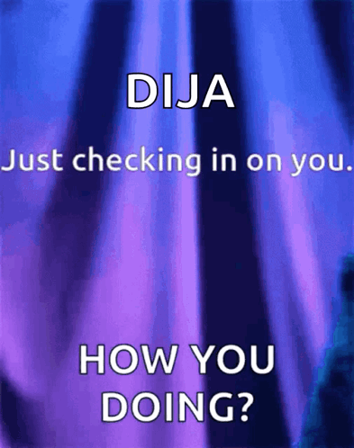 Blue and Purple Poster Dija Checking In on You