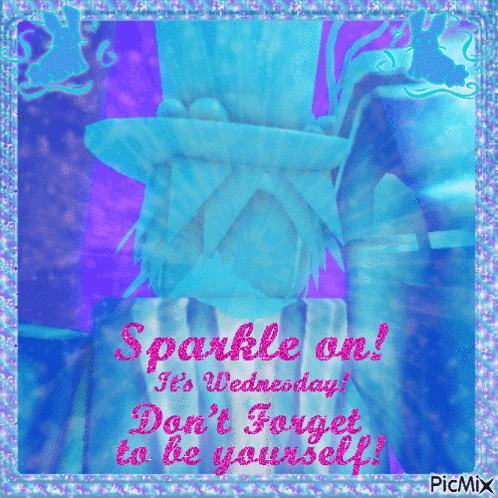 Blue And Purple Sparkle It's Wednesday GIF