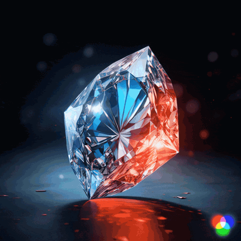 Blue and Red Diamond