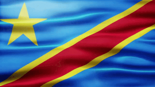 Blue And Red Flag With Yellow Star GIF