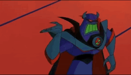 Blue And Red Object With Red Triangle GIF