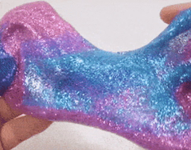 Blue And Violet Glitter Slime GIF