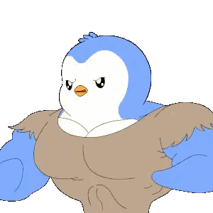 Blue And White Bird With Big Breasts