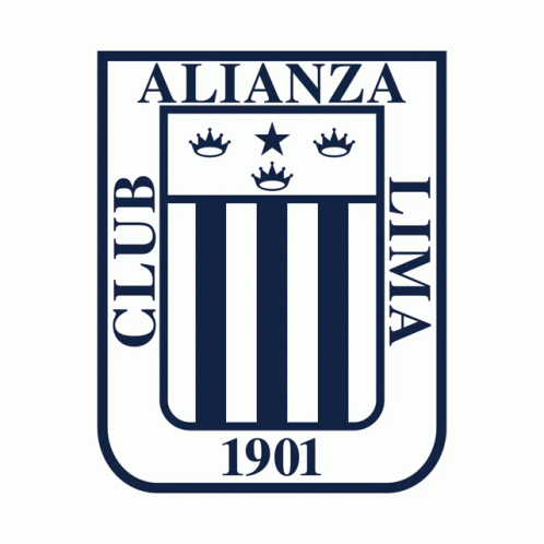 Blue And White Club Lima Logo With Three Crowns GIF