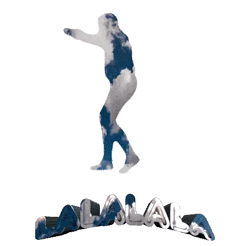 Blue and White Dolphin Jumping Over Lalala