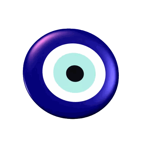 Blue and White Evil Eye