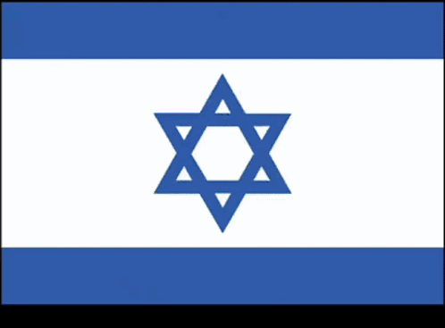 Blue and White Flag with Up Arrow