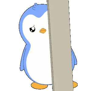 Blue And White Penguin Behind Pole