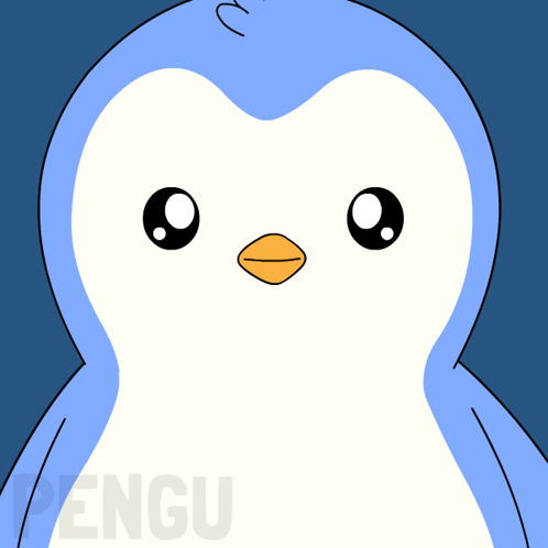 Blue And White Penguin Eyes Closed Yellow Beak GIF