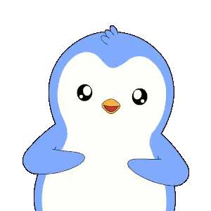 Blue and White Penguin Holding Pink Heart