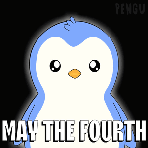 Blue and White Penguin May the Fourth
