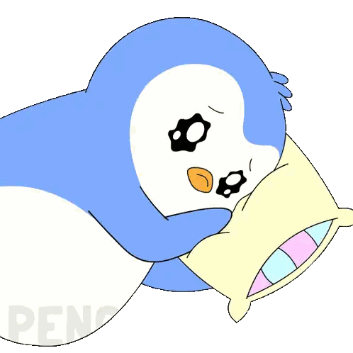 Blue and White Penguin on Pillow