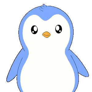 Blue and White Penguin Saying Got It