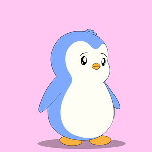 Blue and White Penguin Saying Oh