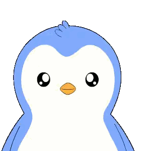 Blue and White Penguin Smiling