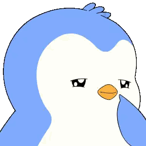 Blue and White Penguin Smiling