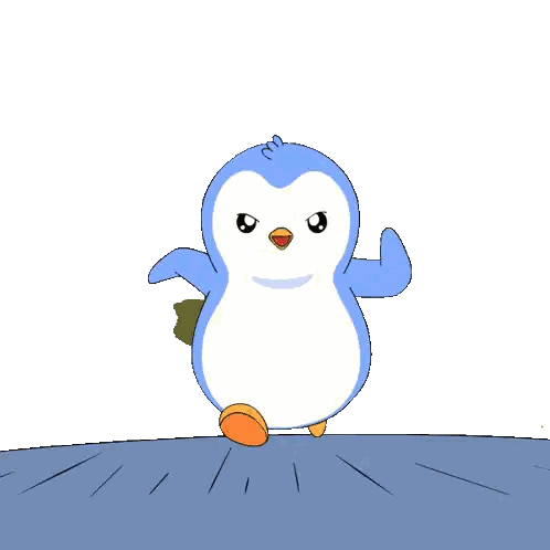 Blue and White Penguin Standing
