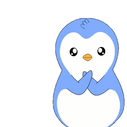 Blue and White Penguin Thank You