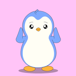 Blue and White Penguin With Arms Outstretched
