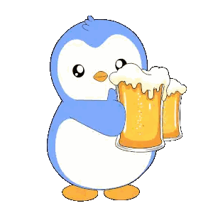 Blue And White Penguin With Beer Mug