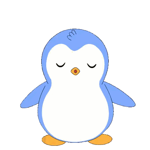 Blue and White Penguin with M