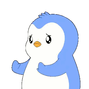 Blue and White Penguin with Orange Beak