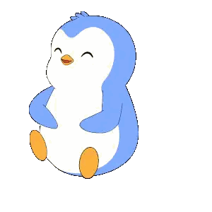 Blue and White Penguin With Orange Legs
