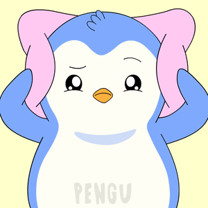 Blue and White Penguin With Pengu