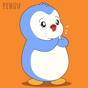 Blue And White Penguin With Red Tongue Sticking Out GIF