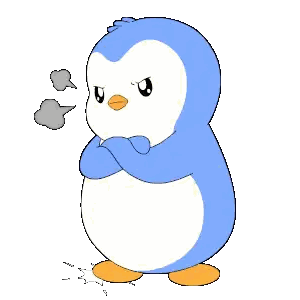 Blue and White Penguin With Speech Bubble