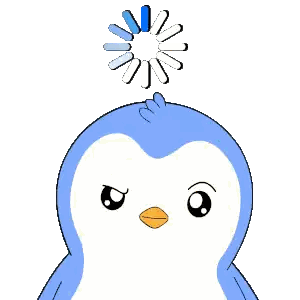 Blue and White Penguin with Spinner