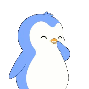 Blue and White Penguin With Yellow Beak