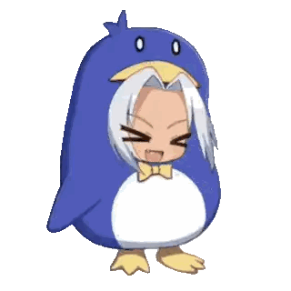 Blue and White Penguin with Yellow Beak