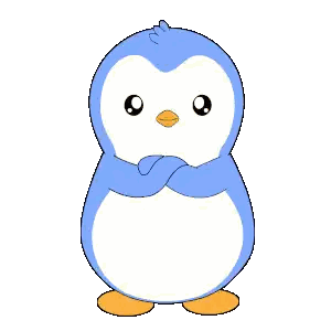Blue and White Penguin with Yellow Star in Eye