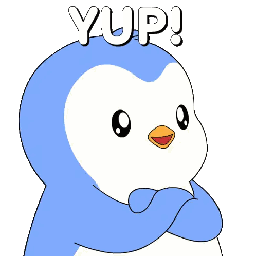 Blue and White Penguin with Yup on Head