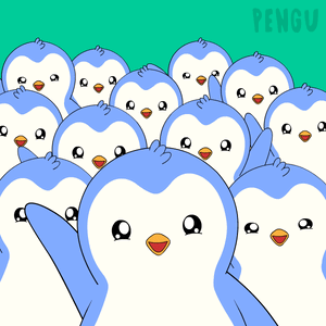 Blue And White Penguins Saying Pengu GIF